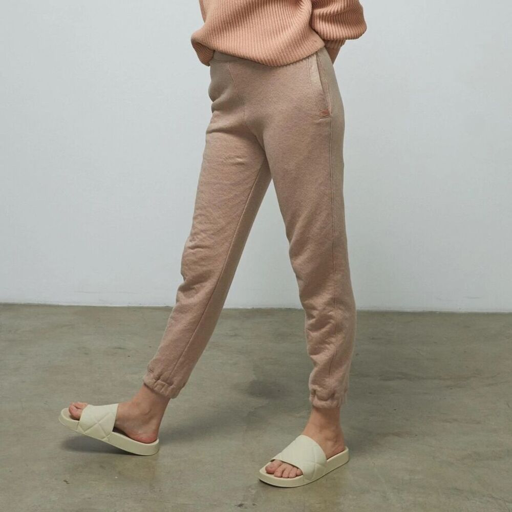 Lunya Restore Double Faced Pants Otium Tan Heather Women's Size XL - Picture 3 of 10